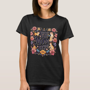 T-shirt Drôle Chat Graphisme Femmes Mère Chat Kitten Meill