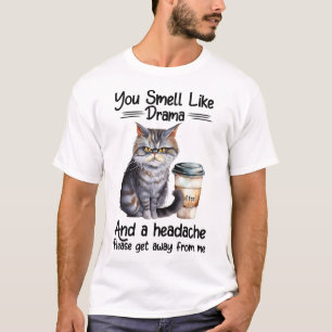 T-shirt Drôle Chat Grumpy Dit