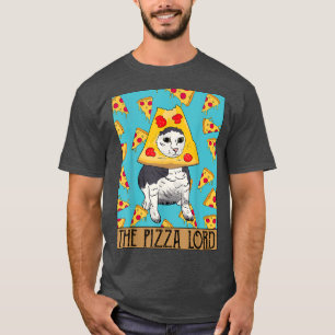 T-shirt Drôle Chat La Pizza Lord Tarot Carte Mème Hallowee
