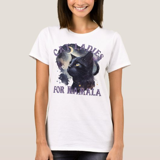 T-shirt Drôle Chat Ladies pour Kamala Harris (Devant)
