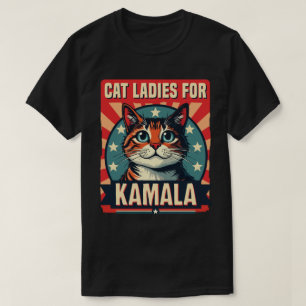 T-shirt Drôle Chat Ladies pour Kamala Vote pour 2024