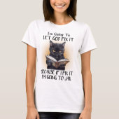 T-shirt Drôle Chat Noir Dit (Devant)