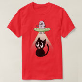 T-shirt Drôle Chat Noir Est Enlevé (Design devant)