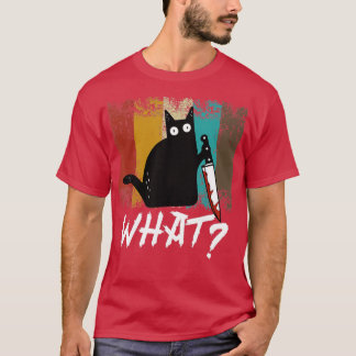 T-shirt Drôle chat noir est pour les femmes hommes Je fais