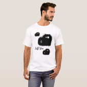 T-shirt Drôle Chat Noir Fluff You, Vous Fluffin Fluff (Devant entier)