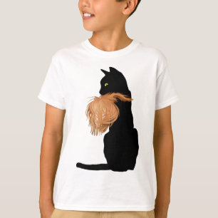 T-shirt Drôle Chat Noir Lady Kamala Avec Les Cheveux Trump