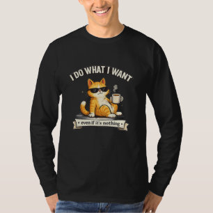 T-shirt drôle Chat Orange Je Fais Ce Que Je Veux
