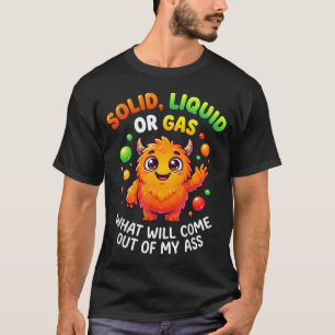 T-shirt Drôle Chat Solide Liquide Ou Gazeux Physique Scien