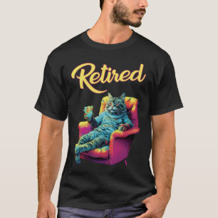 T-shirt Drôle Chat sur canapé Retraite