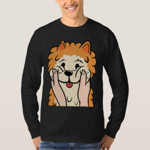 T-shirt Drôle Cheeks Pomeranian Chubby