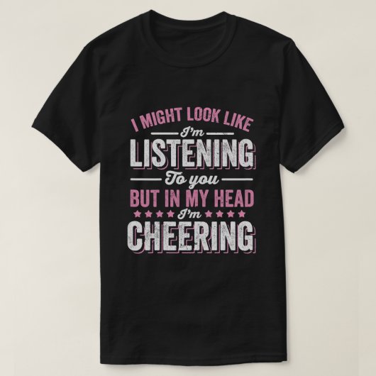 T-shirt Drôle Cheerled Dire Pratique Cheer Gir (Design devant)