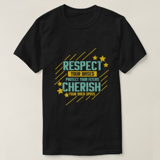 T-shirt Drôle Cheerled Respectez vos bases Protégez votre (Design devant)