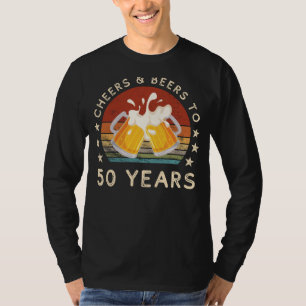 T-shirt Drôle Cheers et Bières Célébration du 50e annivers