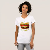 T-shirt Drôle Cheeseburger au paradis (Devant entier)