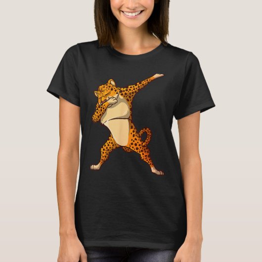 T-shirt Drôle Cheetah Danse Pour Enfants Garçons Filles Da (Devant)