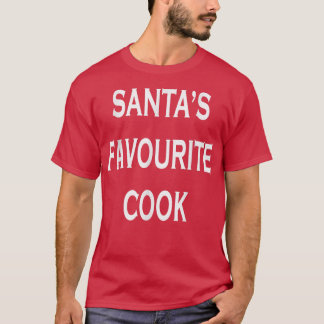 T-shirt Drôle Chef Cuisine Santas Favori Cook