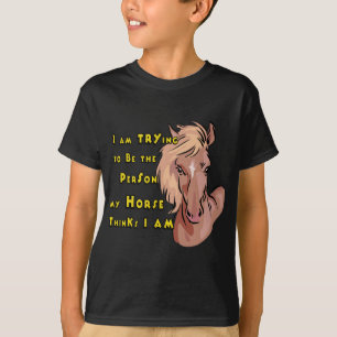 T-shirt Drôle Cheval