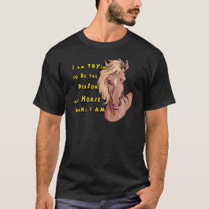 T-shirt Drôle Cheval