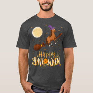 T-shirt Drôle Cheval Ride Sorcière Shot Cheval Halloween