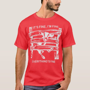 T-shirt drôle chèvre son fin im fine tout va bien