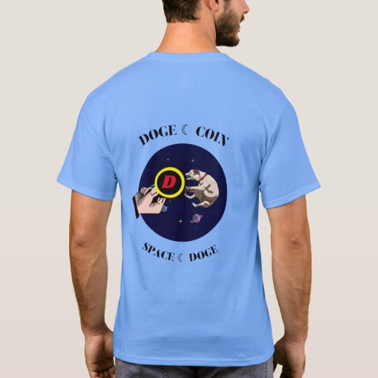 T-shirt Drôle Chien attrape le chien dans l'espace (Dos)
