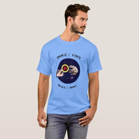 T-shirt Drôle Chien attrape le chien dans l'espace (Devant entier)
