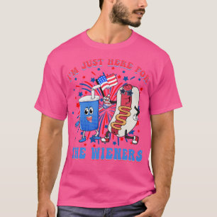 T-shirt Drôle Chien Chaud Je Suis Juste Ici Pour Les Wiene