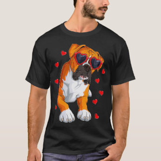 T-shirt Drôle chien de boxe Valentine's Day Boxer Lover3