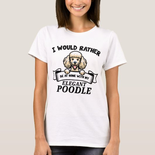 T-shirt Drôle chien de caniche (Devant)