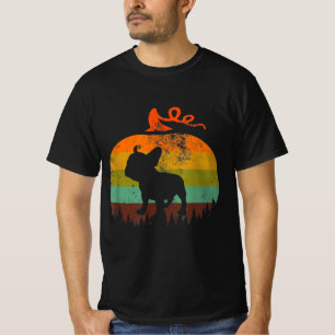 T-shirt Drôle Chien de taureau français Cadeau Citrouill