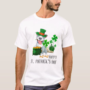 T-shirt Drôle Chien Happy St. Patrick's Day Pot Of Gold Sh