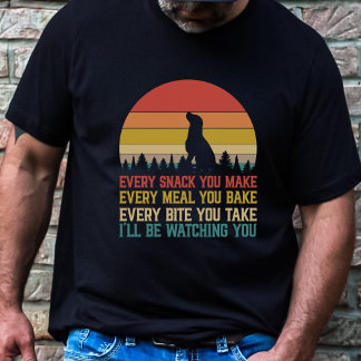 T-shirt Drôle Chien, je te regarderai