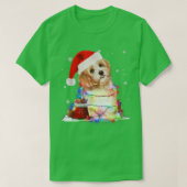 T-shirt Drôle Chien maltais feux de Noël Noël Noël Noël No (Design devant)
