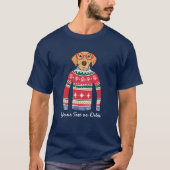 T-shirt Drôle chien portant des lunettes, laide pull de No (Devant)