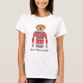 T-shirt Drôle chien portant des lunettes, laide pull de No (Devant)