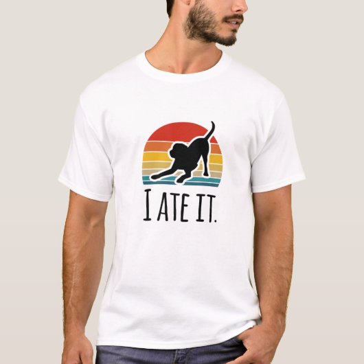T-shirt Drôle Chien Tee - shirt Black Lab "I Mate It" Chie (Devant)