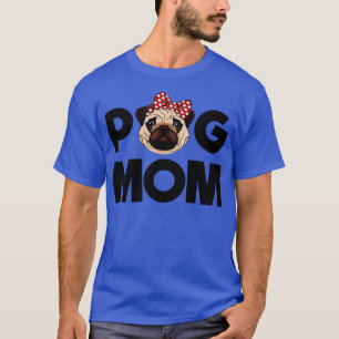 T-shirt Drôle Chiens Carlin Maman
