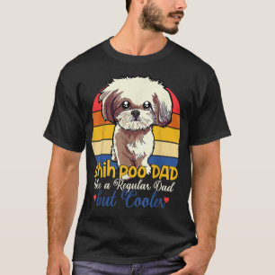 T-shirt Drôle Chih Poo Papa Comme Un Père Régulier Mais Gl