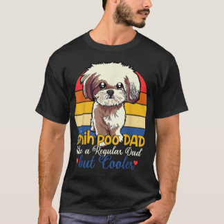 T-shirt Drôle Chih Poo Papa Comme Un Père Régulier Mais Gl