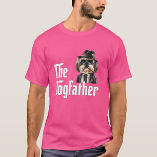 T-shirt Drôle Chih Tzu Chien Design Papa - Le Dogfather