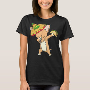 T-shirt Drôle Chihuahua Chien Mexicain Taco Dabbing Cinco