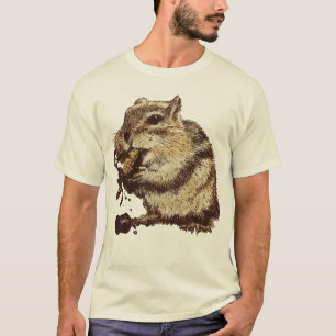 T-shirt Drôle Chipmunk Manger Un Corn Personne
