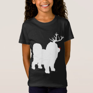 T-Shirt Drôle Chow Chow Chien de Noël Reindeer Antlers Xma