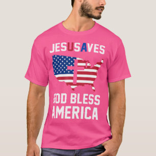 T-shirt Drôle Christian Jésus Saves Patriotique Usa Dieu B