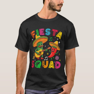 T-shirt Drôle Cinco De Mayo Fiesta Squad Mexicain Correspo