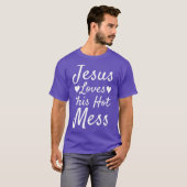 T-shirt Drôle Citation chrétienne pour maman Jésus aime ça (Devant entier)