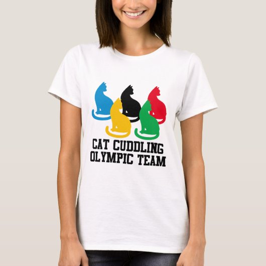 T-shirt Drôle Citation de chat Cat Cuddin de l'équipe olym (Devant)