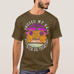 T-shirt Drôle Citation Du Joueur Vidéo Halloween - Trick O