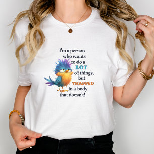 T-shirt Drôle Citation Sarcastique Oiseau Lazy Procrastina