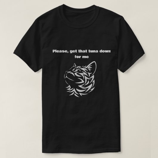 T-shirt drôle citation tribale chat thon (Design devant)